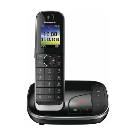 Panasonic Kx-Tgj320gb Schnurloses Single-Dect Telefon Mit Ab, Schwarz