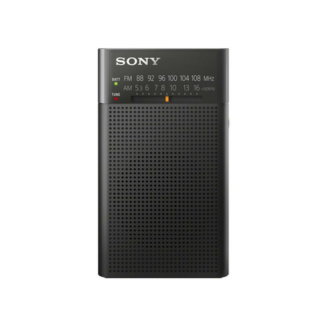 Sony Icf-P26 Handliches Taschenradio Mit Frontlautsprecher, Schwarz