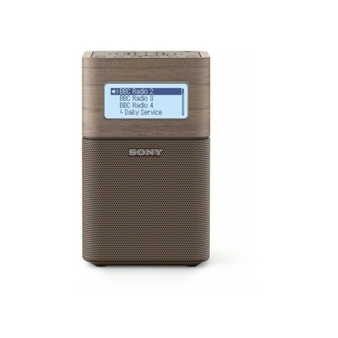 Sony Xdr-V1btd Tragbares Uhrenradio, Braun