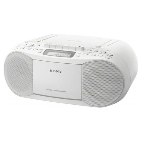 Sony Cfd-S70w Cd/Kassetten Radiorecorder, Weiß