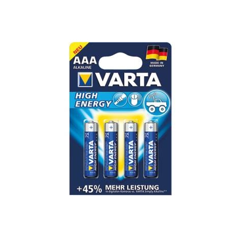 Varta High Energy Micro 4er Blister Al-Mn, Alkalische Batterie 1,5v