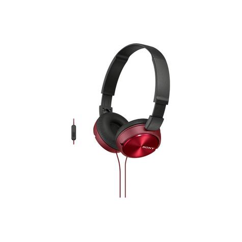 Sony mdr-zx310apr écouteurs supra-auriculaires avec fonction casque - rouge