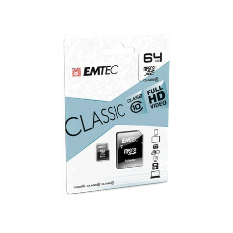 microsdxc 64gb emtec +adapter cl10 classic blister
