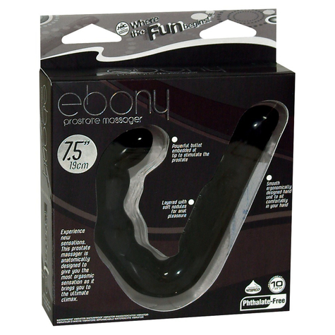 Nanma Ebony Prostate Massager Black 7.5in