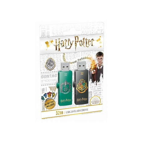 Usb flashdrive 32gb emtec m730 (harry potter slytherin & hogwarts) usb 2.0