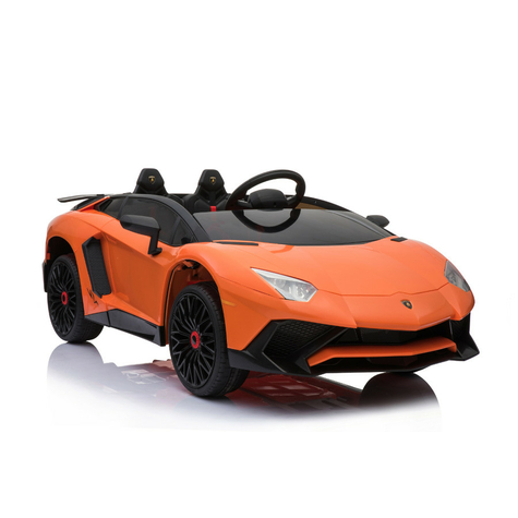 Voiture électrique pour enfants Lamborghini Aventador SV sous licence 12V7AH, 2 moteurs 2,4Ghz télécommande, MP3, siège en cuir+EVA Orange