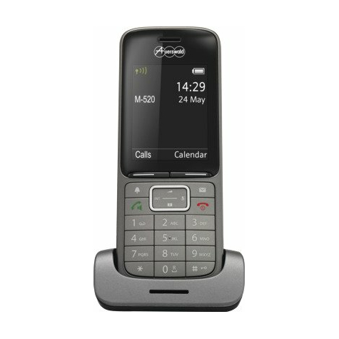 Auerswald comfortel m 520   téléphone dect   combiné sans fil   noir   gris