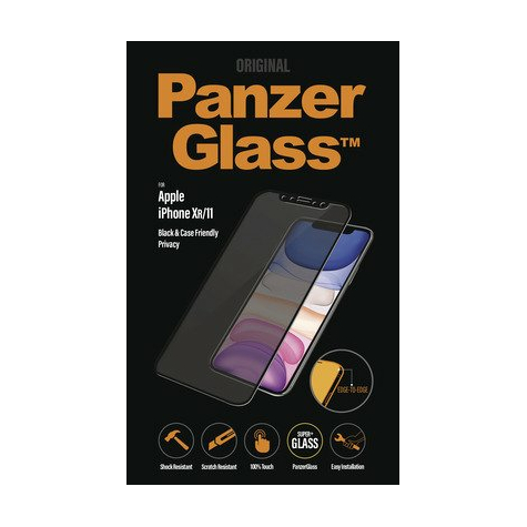 Panzerglass Apple Iphone Xr/Iphone 11 Case Friendly Privacy Edge-To-Edge, Black