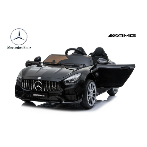 Véhicule pour enfants - Voiture électrique Mercedes AMG GT biplace M - sous licence - 12V, 2 moteurs- 2,4Ghz, MP3, siège en cuir+EVA-Noir