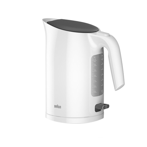 Braun Purease Wk 3100 Wh - 1.7 L - 2200 W - White - Water Level Indicator - Overheating Protection - Wireless