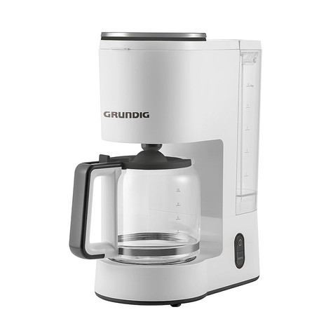 Grundig Km 5860 - Filter Coffee Maker - 1.25 L - Ground Coffee - 1000 W - Black - White