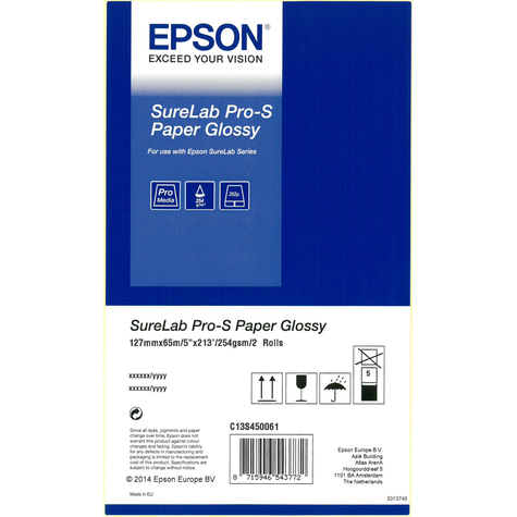 Epson surelab pro-s paper glossy bp 5x65 2 rouleaux