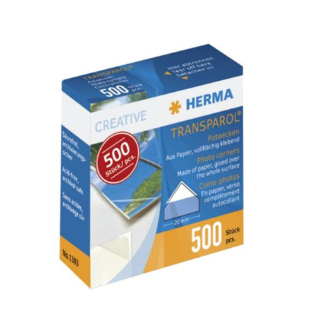 Herma coins-photos transparol en dévidoir 500 pcs transparent 500 pièce(s)