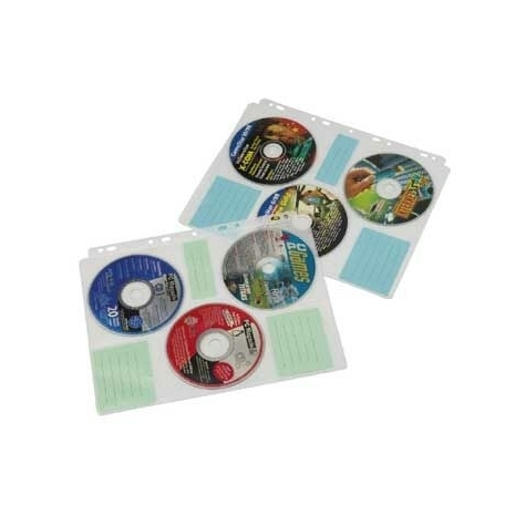 Hama cd-rom index sleeves 60 disques transparent plastique