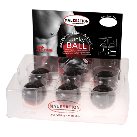 Malesation masturbation cup lucky ball (6er display)