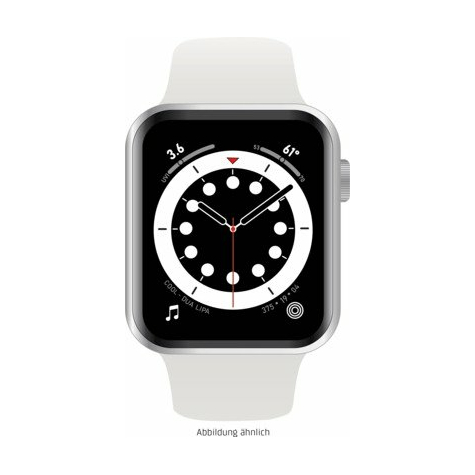 apple watch série 6 44 mm aluminium sil. / blanc sport