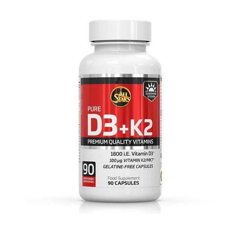 All Stars Vitamin D3 + K2, 90 Capsules Dose