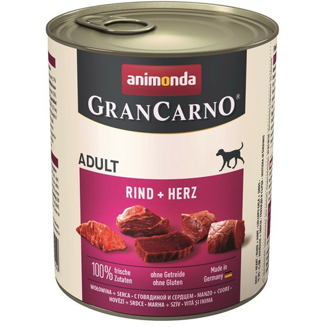 Animonda chien grancarno, coeur de boeuf adulte carno 800gd
