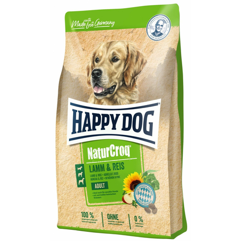 Happy dog, agneau naturcroq hd + riz 1kg