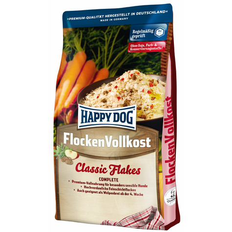 Happy Dog,Hd Flakes Wholefood 3 Kg