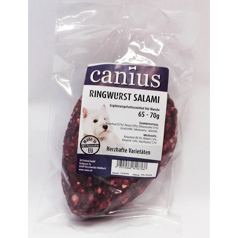 Collations canius, environ salami ringwurst kl 65g 1er