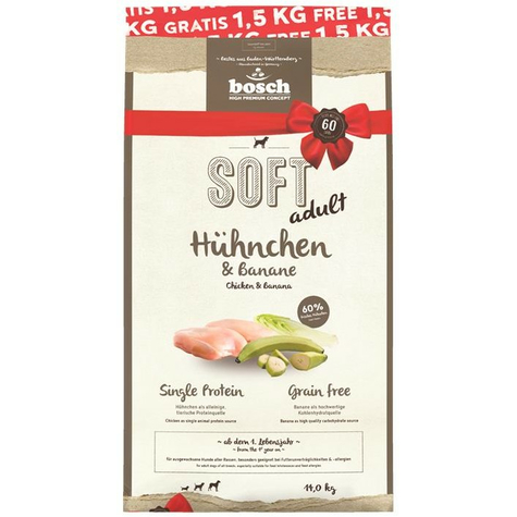 Bosch, bosch soft chicken + ban 14kg promo