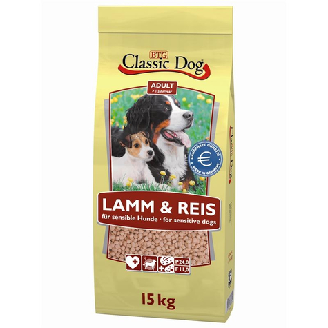 Classic Dog,Classic Dog Lamb Rice 15 Kg