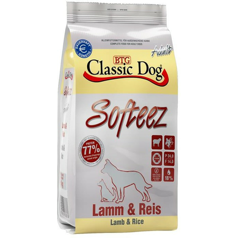 Classic Dog,Cla.Dog Softeez Lamb+Rice 4kg