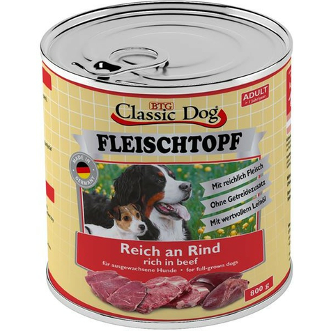 Classic Dog,Cla.Dog Meat Pot Beef 800gd