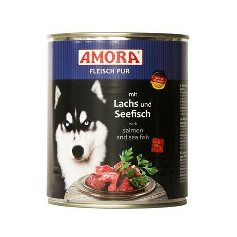 Amora, pur saumon amora chien + seef 800gd