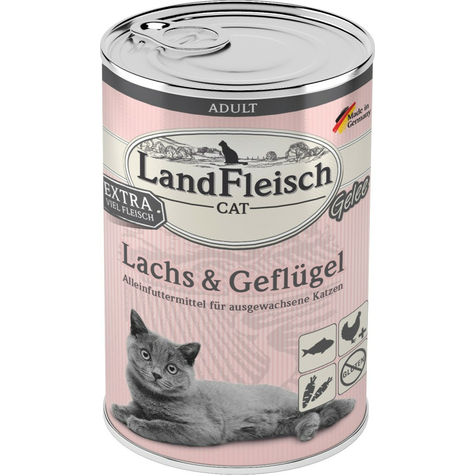Landmeat,Lafl.Cat Jelly Salmon+Gef.400gd