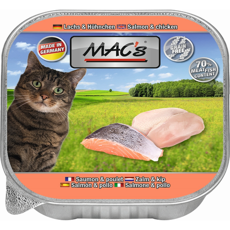 Mac´s, macs cat saumon + poulet 85g