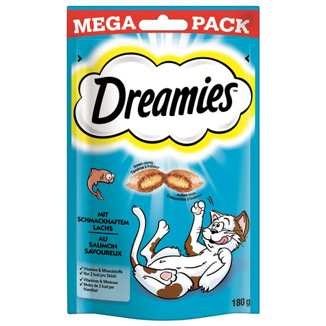 Dreamies, dreamies méga pack saumon 180g