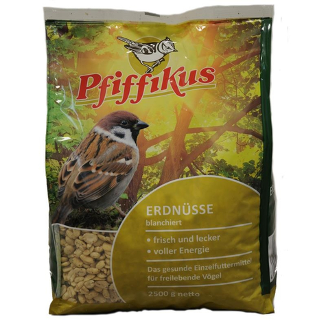 Nourriture pour oiseaux sauvages pfiffikus, sifflet. Les arachides blanchissent. 2,5 kg