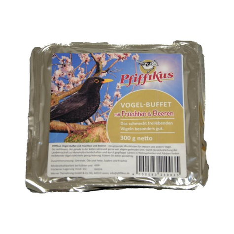 nourriture pour oiseaux sauvages pfiffikus, pfiff.vogelbuffet fruits 1er