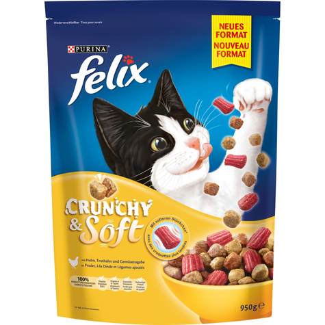 Nestle cat, fel.Crunchy + volaille molle 950g