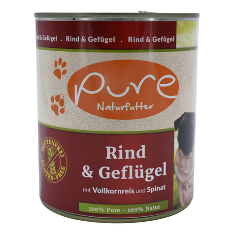 Pure Natural Food,Pure Dog Beef+Gefl Glufr 800gd