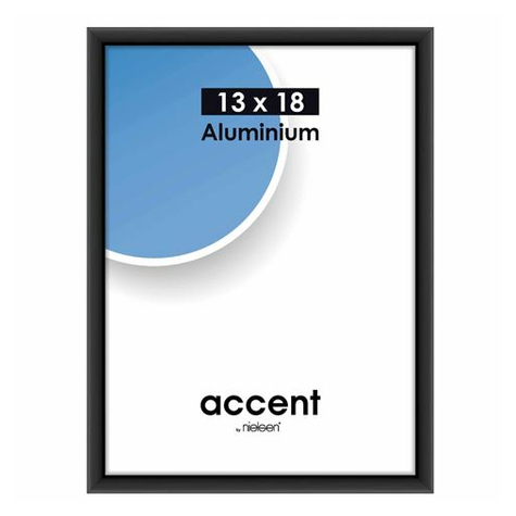 Nielsen accent 13x18 aluminium noir mat 53226