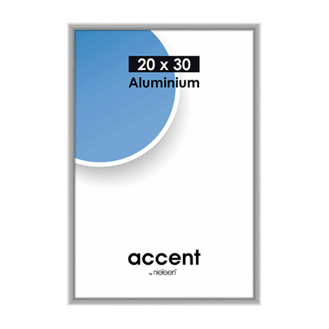 Nielsen accent 20x30 aluminium argent mat 53524