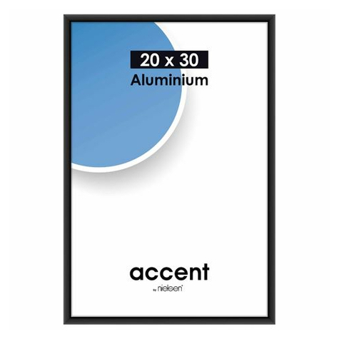 Nielsen accent 20x30 aluminium noir mat 53526