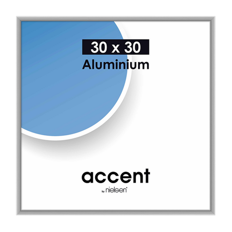 Nielsen accent 30x30 aluminium argent mat 54124
