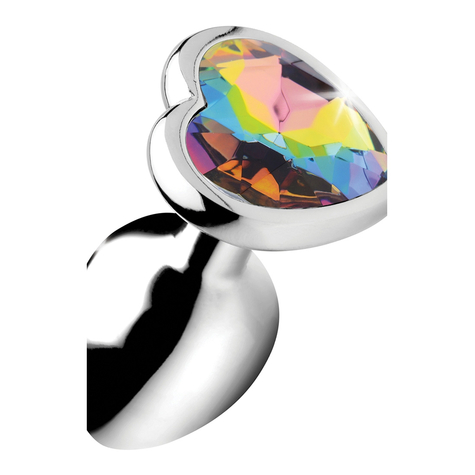 Rainbow Heart Butt Plug   Klein