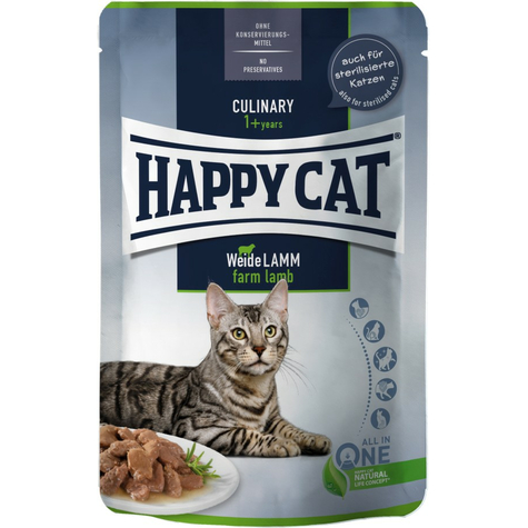 Happy cat pouch culinary pasture agneau 85g