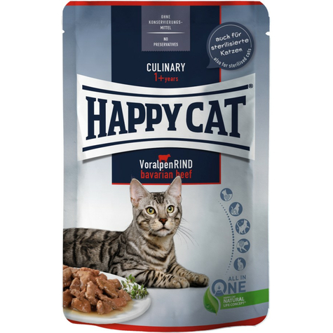 Happy cat pouch culinary pre alpine buf 85g
