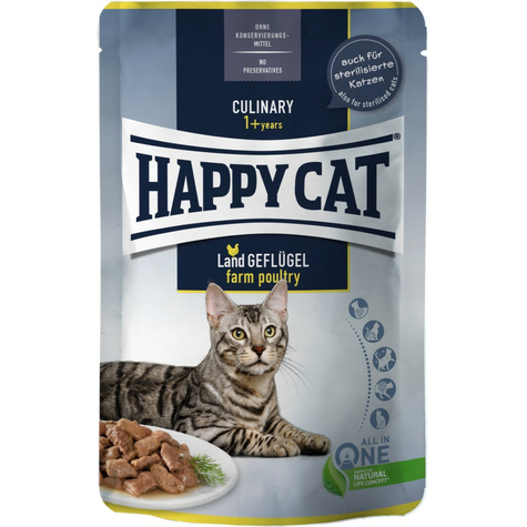 Happy cat pouch culinary land volaille 85g