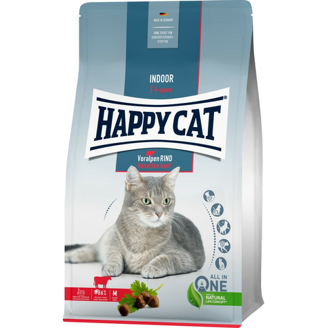 Happy cat indoor adulte pre alpine buf 1,3 kg