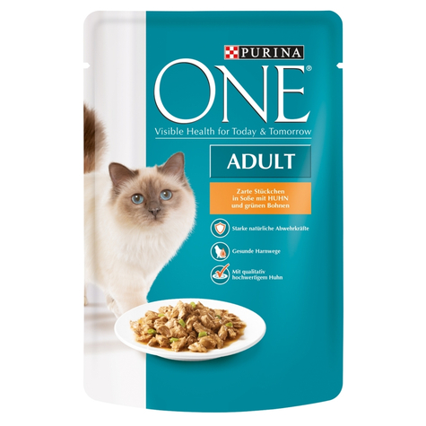 Purina one poulet adulte & beans 85g fresh pouch