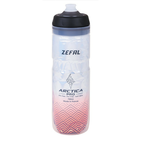 Trinkflasche Zefal Arctica Pro 75   750ml/25oz Höhe 259mm Silver-Red    