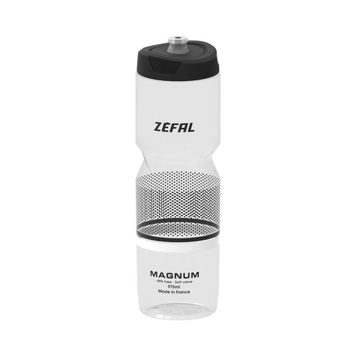 Trinkflasche Zefal Magnum   975 Ml, Transparent/Black   
