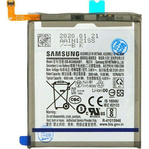 Samsung eb-bg980aby batterie li-ion samsung g980f galaxy s20 4000mah